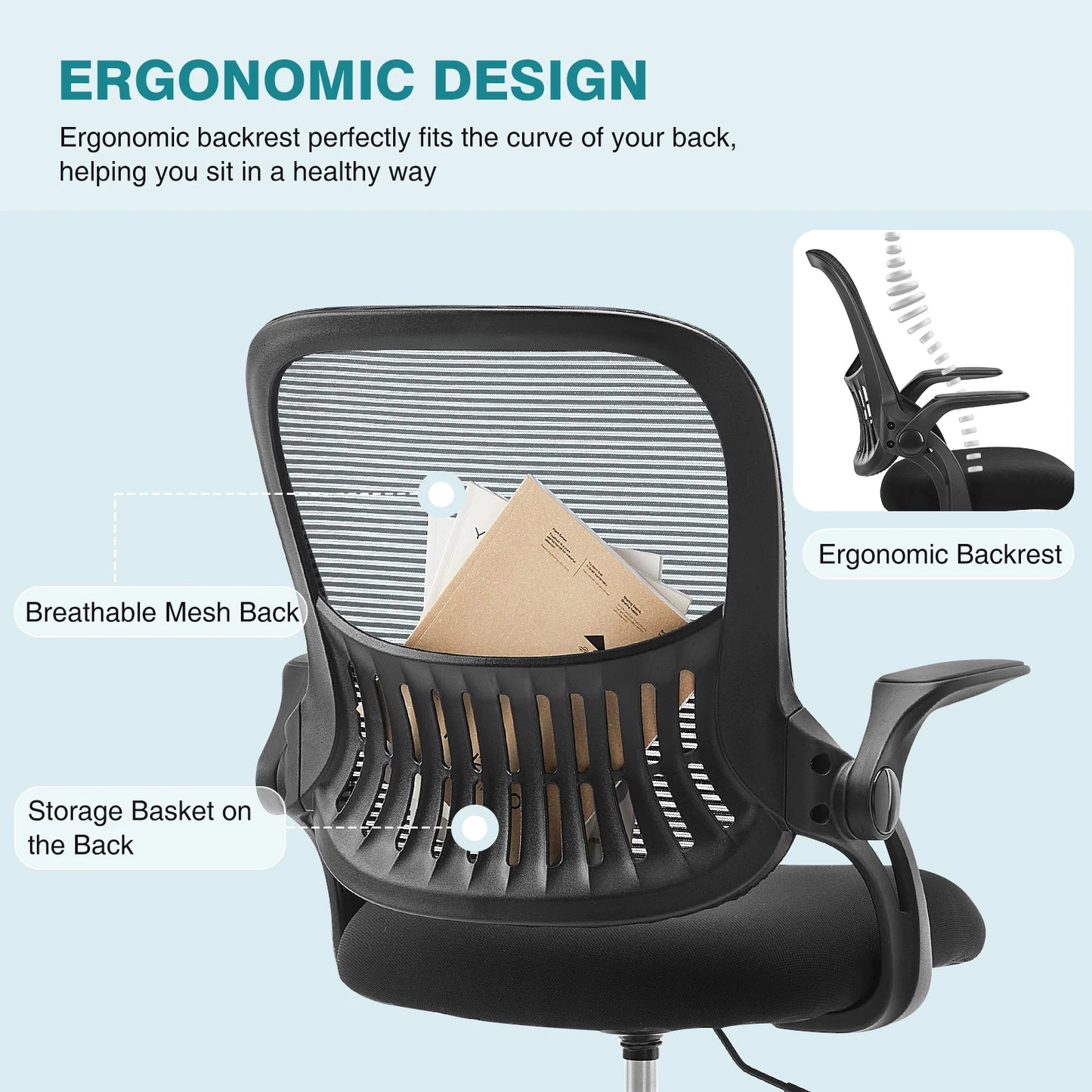 Ergonomic Mesh Backrest Office Desk Chair