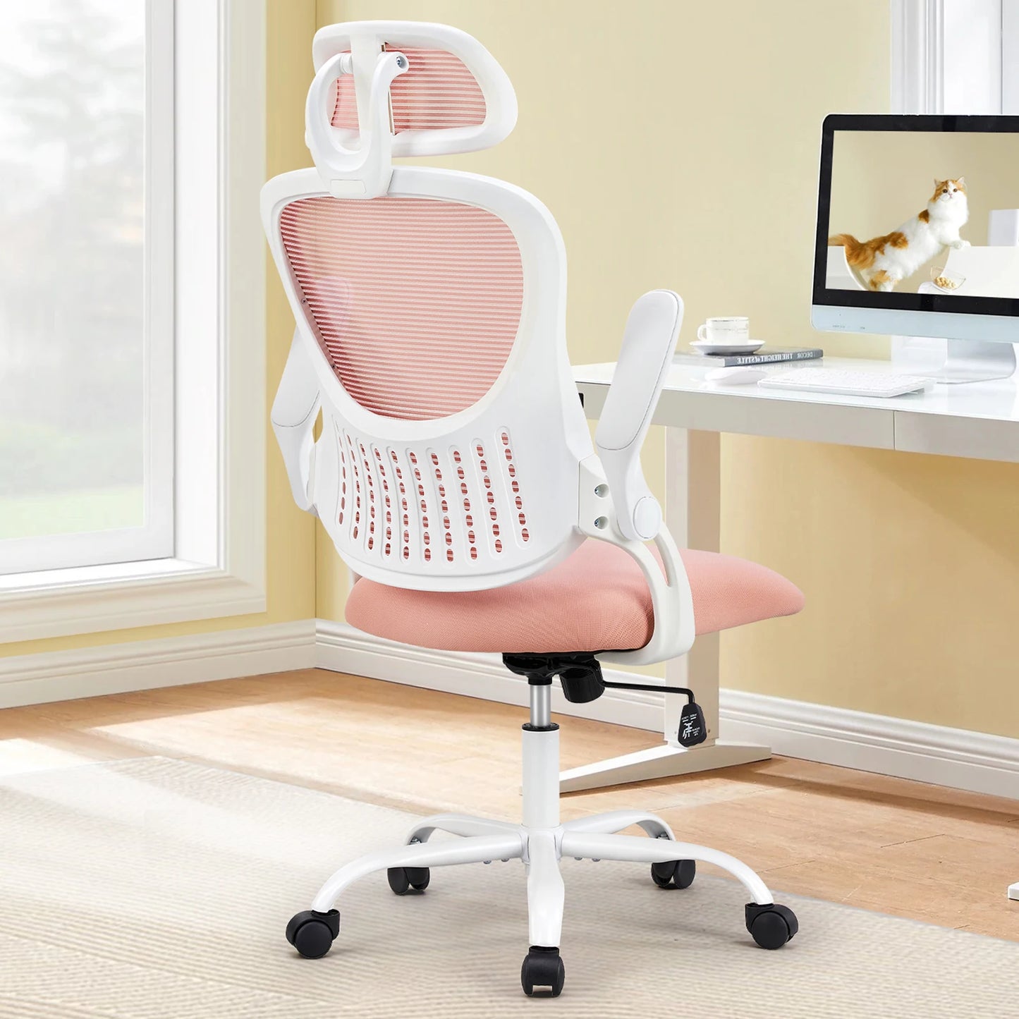 Ergonomic Office Desk Chair With Flip-up Arms