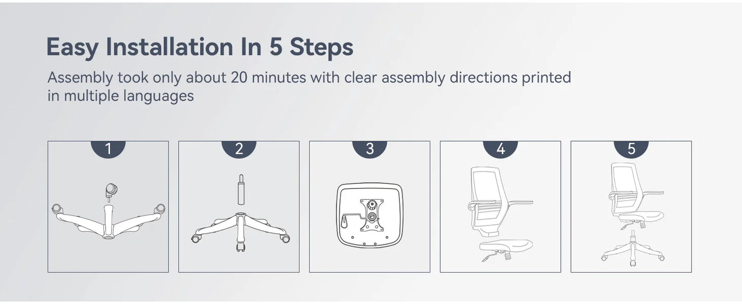 Ergonomic Office Chair, Desk Chair Height Adjustable