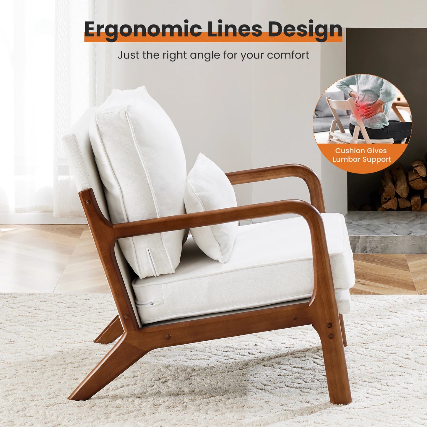 Mid Century Single Living Room Sofa