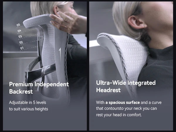 Ergonomic  Chair with Dual Lumbar Support 6D Armrests