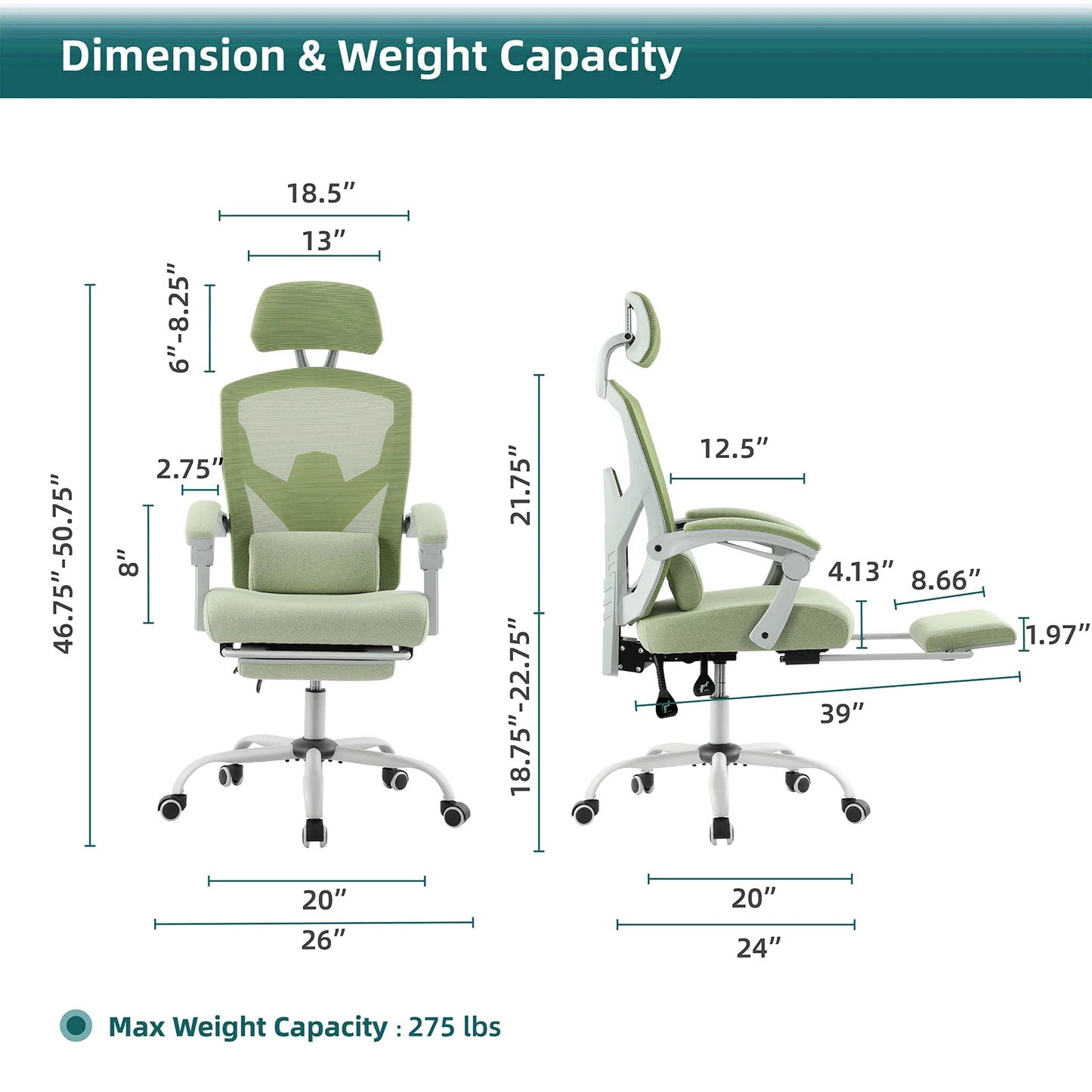 Ergonomic High-Back Mesh Reclining Gaming Chair