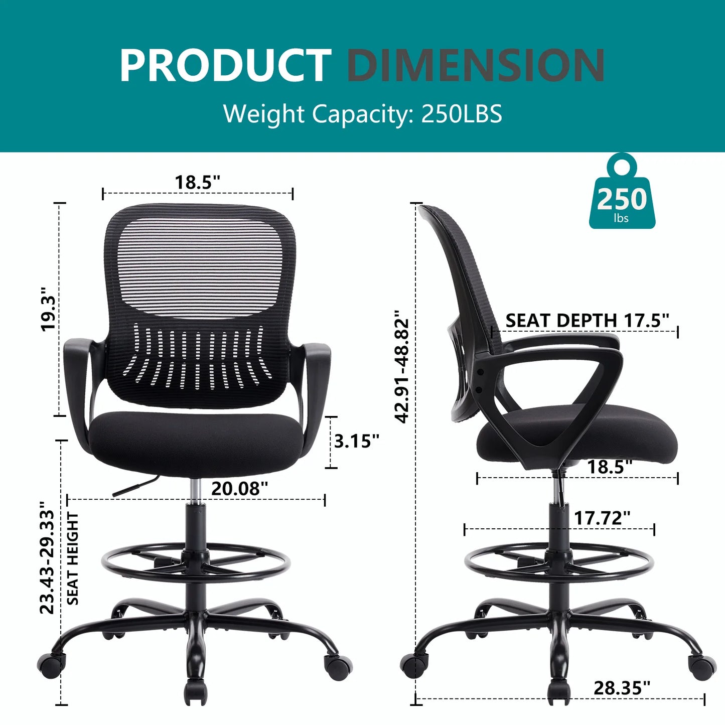 Ergonomic Mesh Backrest Office Desk Chair